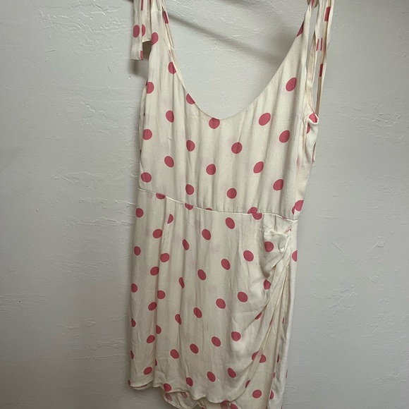 Mini wrap polka dot dress reformation - Picture 3 of 5